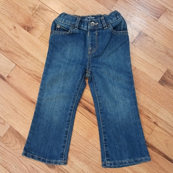2T Boys jeans, blue denim, adjustable waist band, New condition - Picture 1 of 4